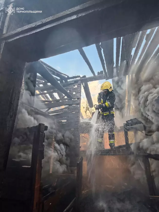 Новини Тернополя - фото з На Володимира Великого згорів закинутий дачний будиночок