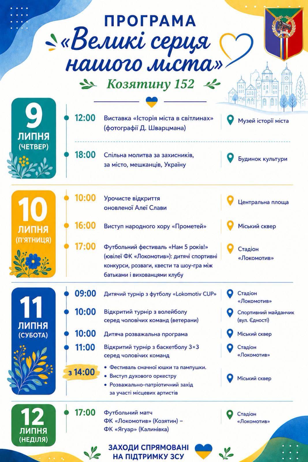 Новини Козятина - фото з Оновлення Алеї Слави, фестиваль, спортивні матчі: повідомили програму заходів до Дня Козятина