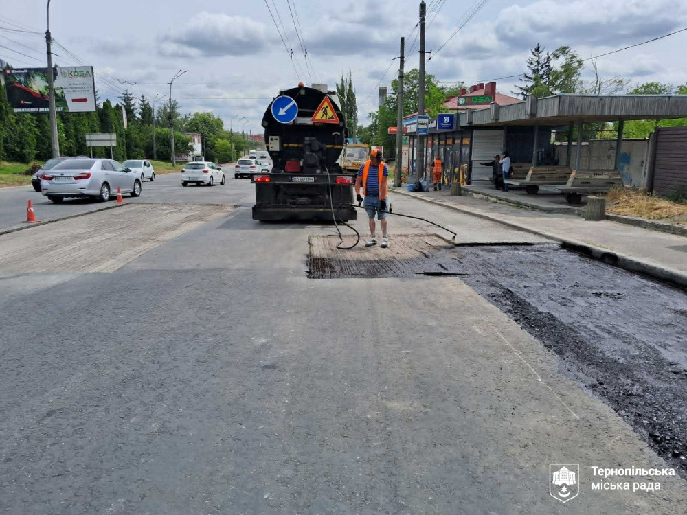Новини Тернополя - фото з У Тернополі ремонтують дороги і тротуари: де тривають роботи та які вулиці перекрили