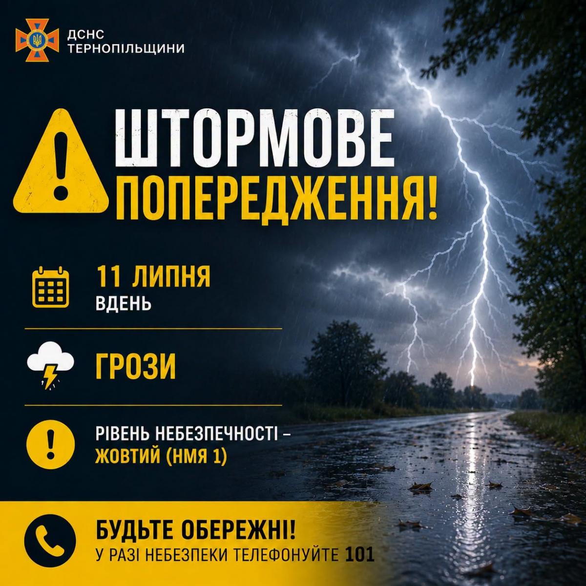 Новини Тернополя - фото з Грози та дощі: на Тернопільщині — штормове попередження