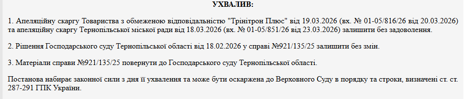 Новини Тернополя - фото з Міська рада програла апеляцію: землю на Бандери мають повернути громаді