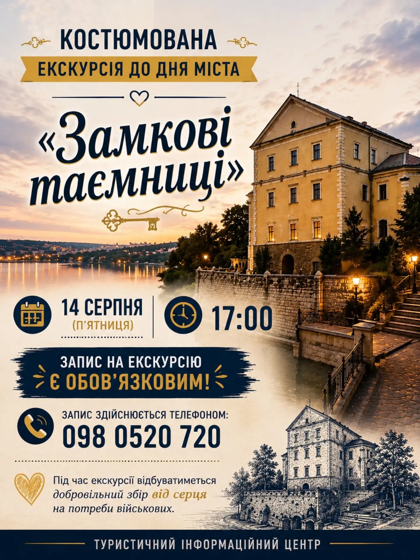 Новини Тернополя - фото з Замкові таємниці: до Дня міста у Тернополі відбудеться благодійна костюмована екскурсія