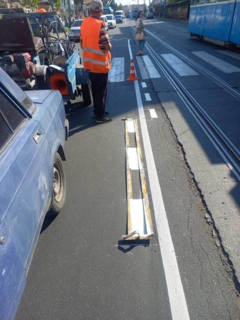 Новини Вінниці - фото з Нова розмітка на Соборній уже викликала суперечки. У Вінниці почали її коригувати