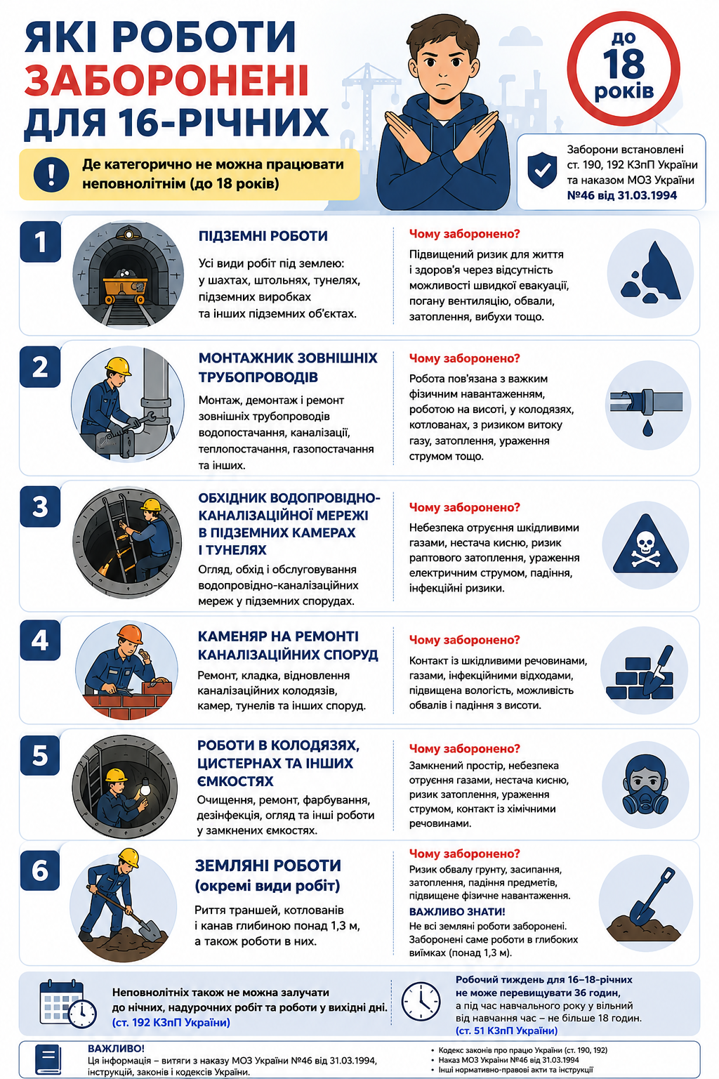 Новини Тернополя - фото з Земляні чи підземні роботи: де заборонено працювати неповнолітнім