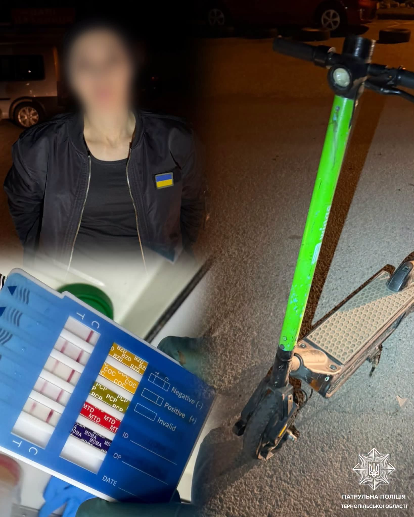Новини Тернополя - фото з Тернополянку в стані наркотичного сп'яніння уже втретє за рік зупинили за кермом електросамоката