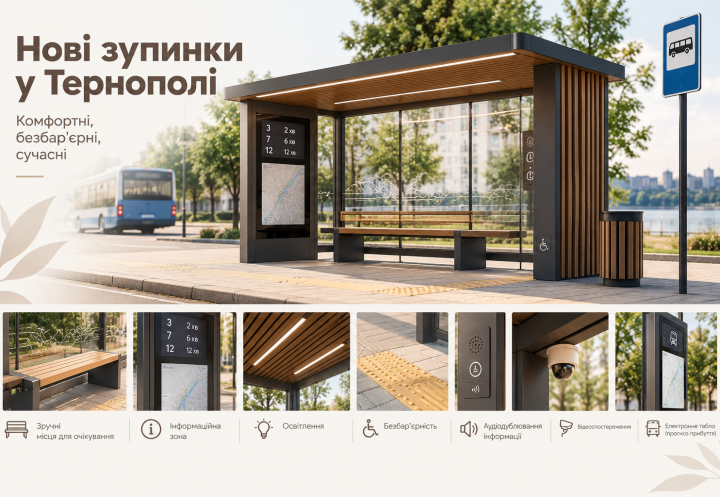 Новини Тернополя - фото з Тернопіль шукає дизайн нових зупинок: який вигляд можуть мати