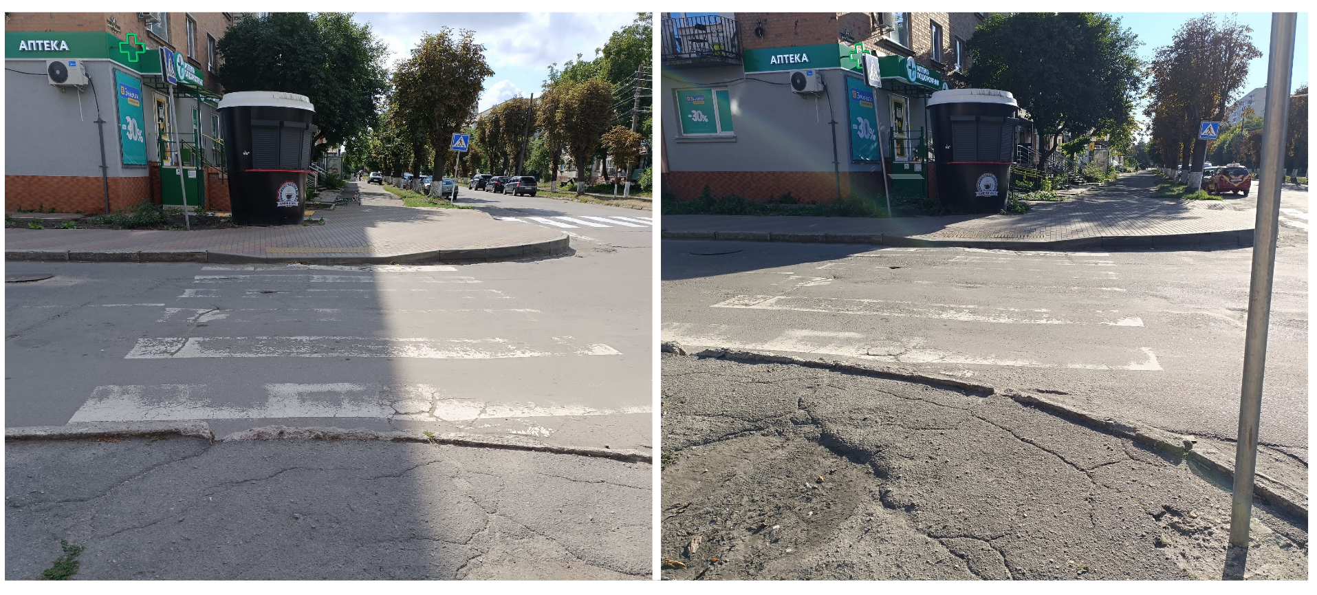 Новини Козятина - фото з Повернулися майже через місяць, щоб домалювати декілька «зебр» і зробити осьову розмітку