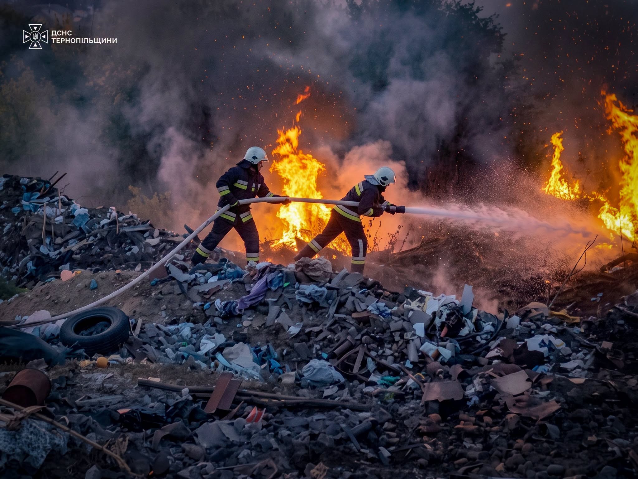 Новини Тернополя - фото з Пожежа у Бережанах знищила два гаражі