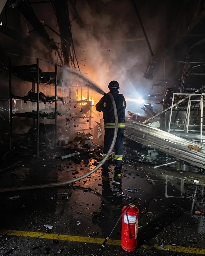 Новини Тернополя - фото з Приліт безпілотника на Чортківщині: рятувальники показали кадри з ліквідації пожежі на підприємстві